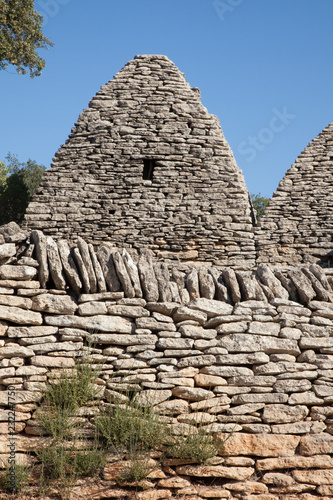 september 25 2018  Gordes France. Old traditional stone house in historic village of Bories in Provence France.