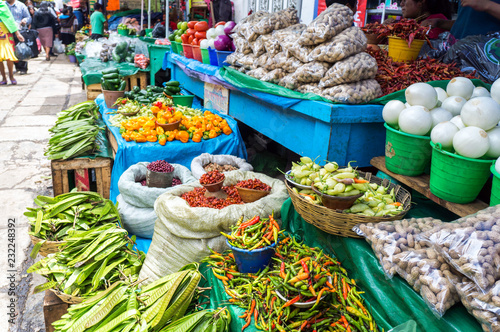 Canvas Print Vegetable Market, San Cristobal De Las Casas, Mexico