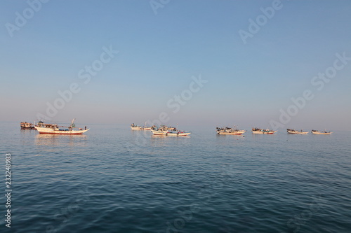 Traditional arabic fishing boats