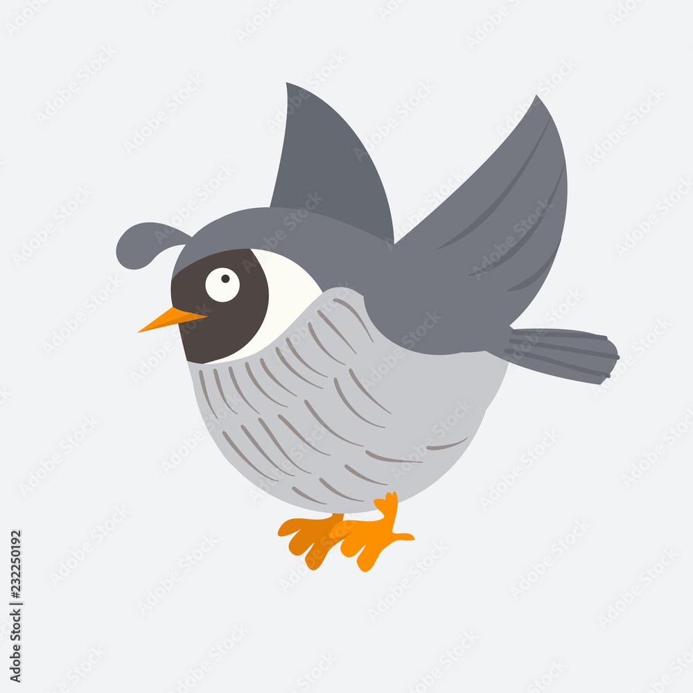 Cute Quail in cartoon style Cute Quail in cartoon style