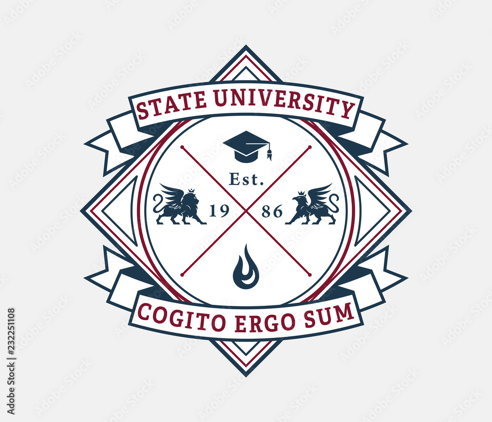 Fototapeta premium State university cogito ergo sum