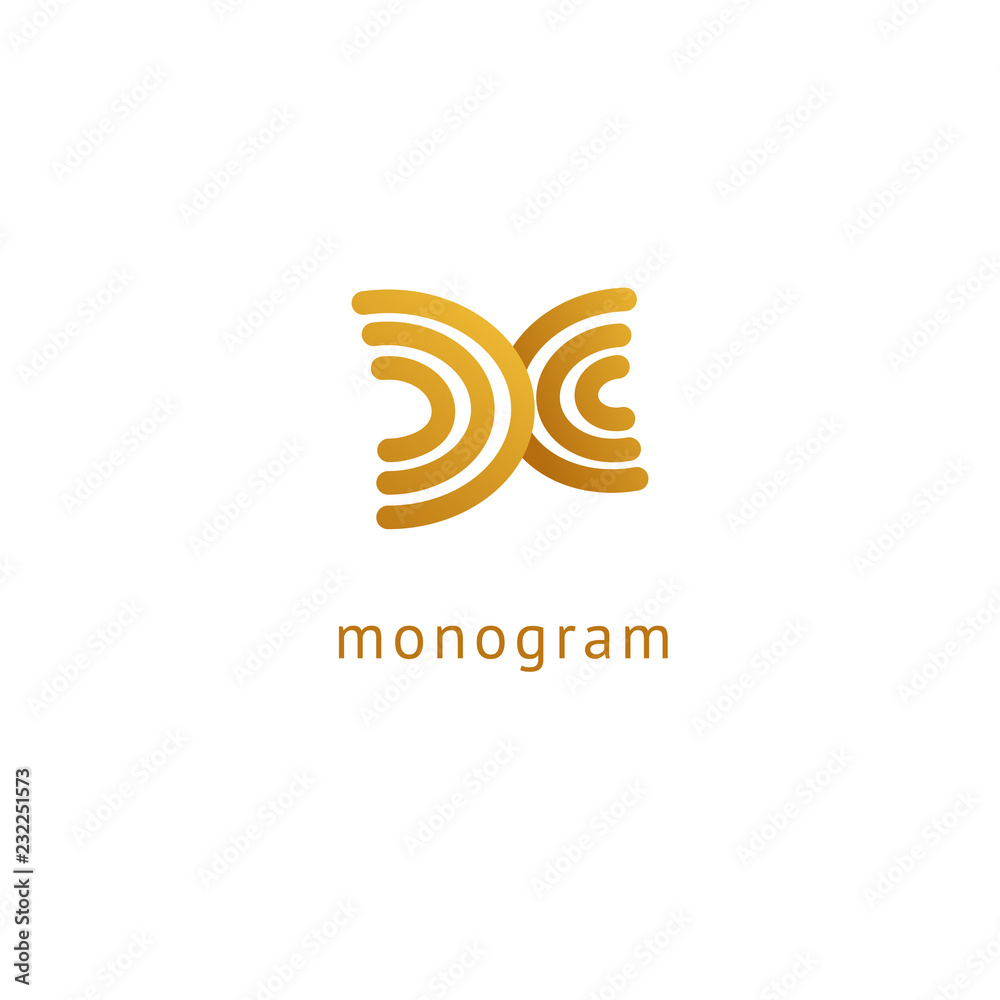 Monogram design elements, graceful template. Calligraphic elegant logo design. X logo line art monogram. Letter X on a white background. Letter X vector logo. Business sign, identity, label, badge.