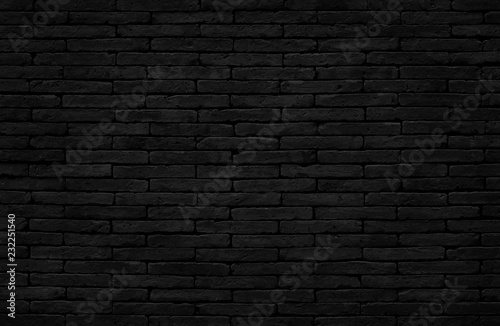 Fototapeta Stara ciemna czarna ściana z cegieł tekstura z rocznika stylem dla tła i projekt sztuki pracy.