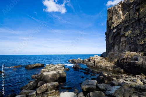 Sheer cliffs of the norther...