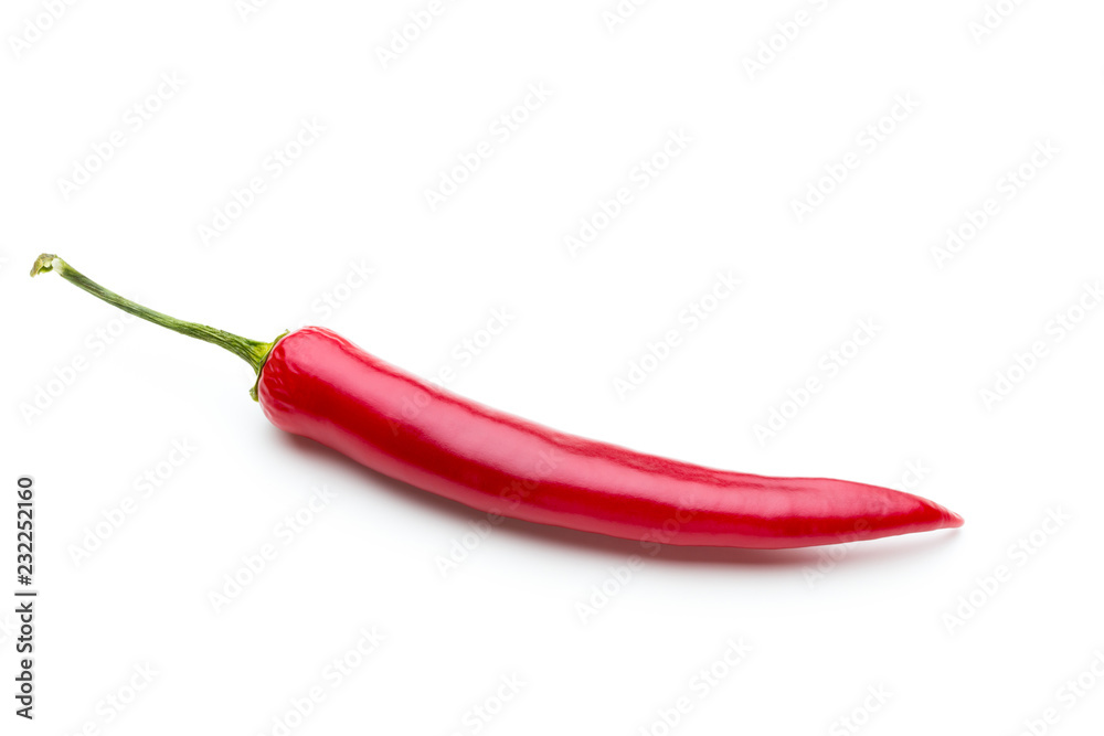 Red chilli pepper isolated on a white background. Red chilli pepper isolated on a white background.