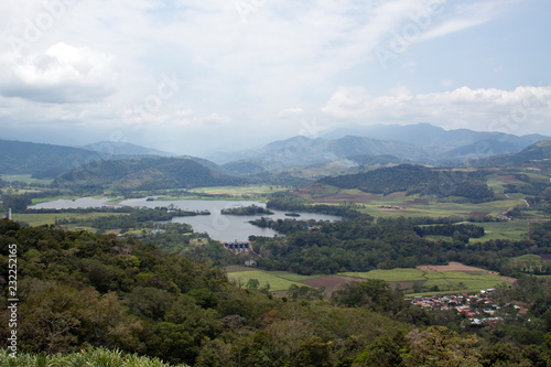 View over the beautiful Costa Rican valley of Turrialba and the Angostura Lagoon near the active volcano with same name.  © Studio F.
