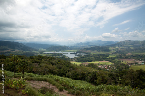 View over the beautiful Costa Rican valley of Turrialba and the Angostura Lagoon near the active volcano with same name.  © Studio F.