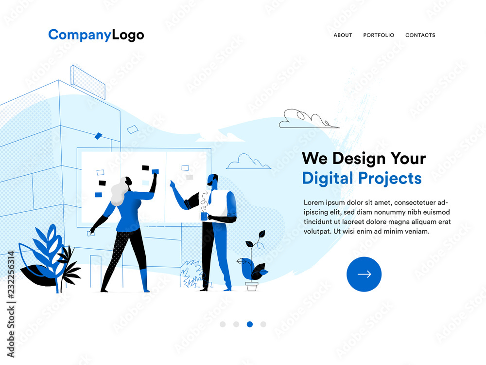 Digital agency homepage template