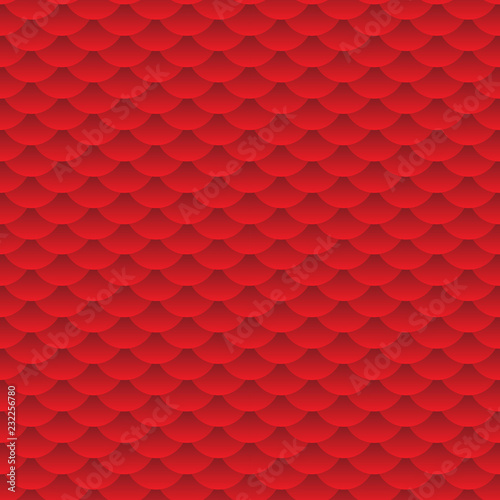 seamless pattern abstract scales simple background with japanese circle pattern red claret. Can be used for fabrics, wallpapers, websites. Vector