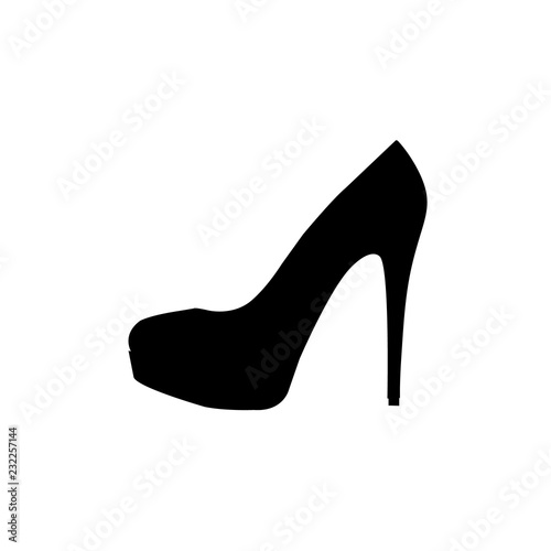 Women's Shoe icon, logo on white background