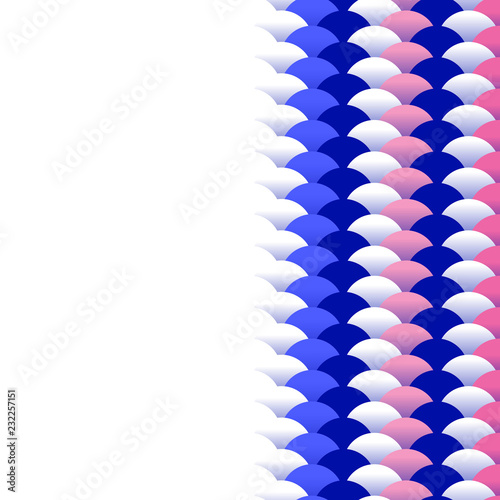 pattern abstract scales simple background with circle pattern marine blue white pink. Applicable for Placards Banners Posters Flyers. Vector