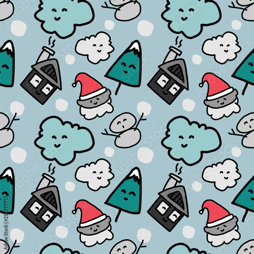 Cute doodle christmas patte...