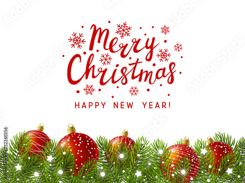 Christmas tree border with holiday decor