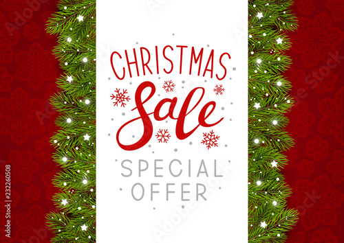 Christmas tree border with holiday decorations 3