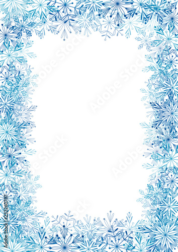Snowflakes frame for Your winter design