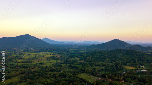 Thailand Loei province the mountain landscape this is aerial view from drone fly