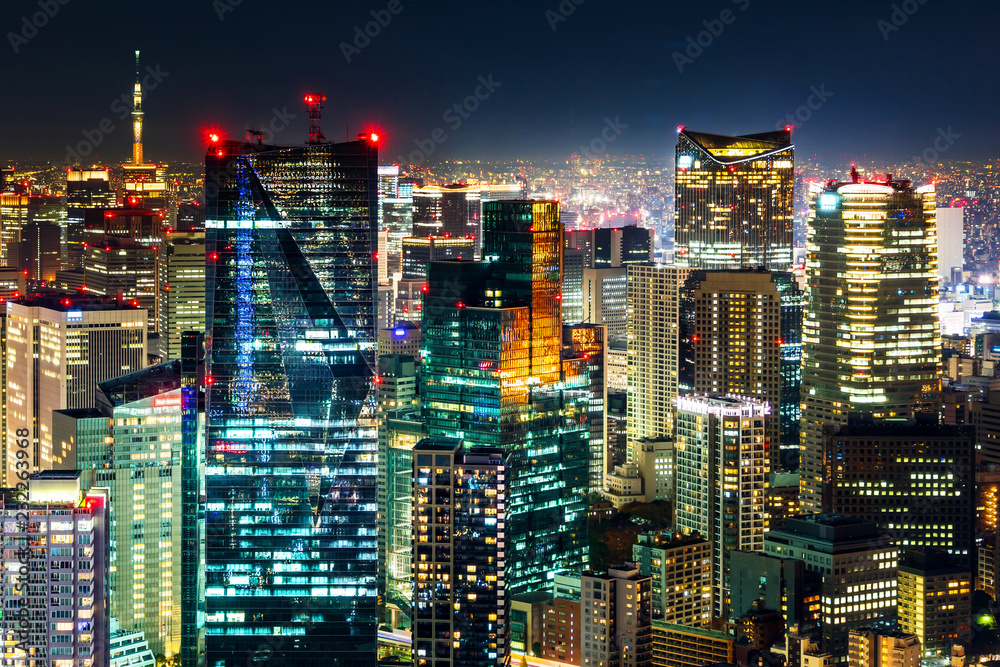 tokyo tower and city skyline under blue night tokyo tower and city skyline under blue night