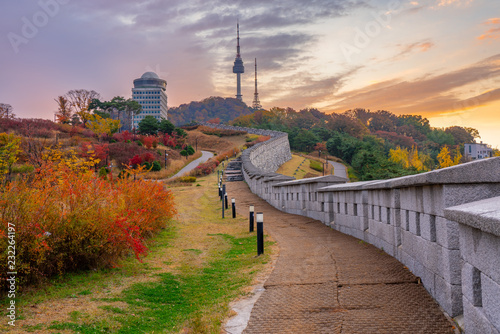 N Seoul Tower In Autumn, South Korea photo