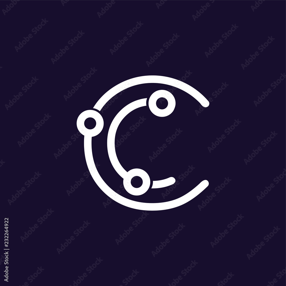 Fototapeta premium cc initial letter logo icon vector template