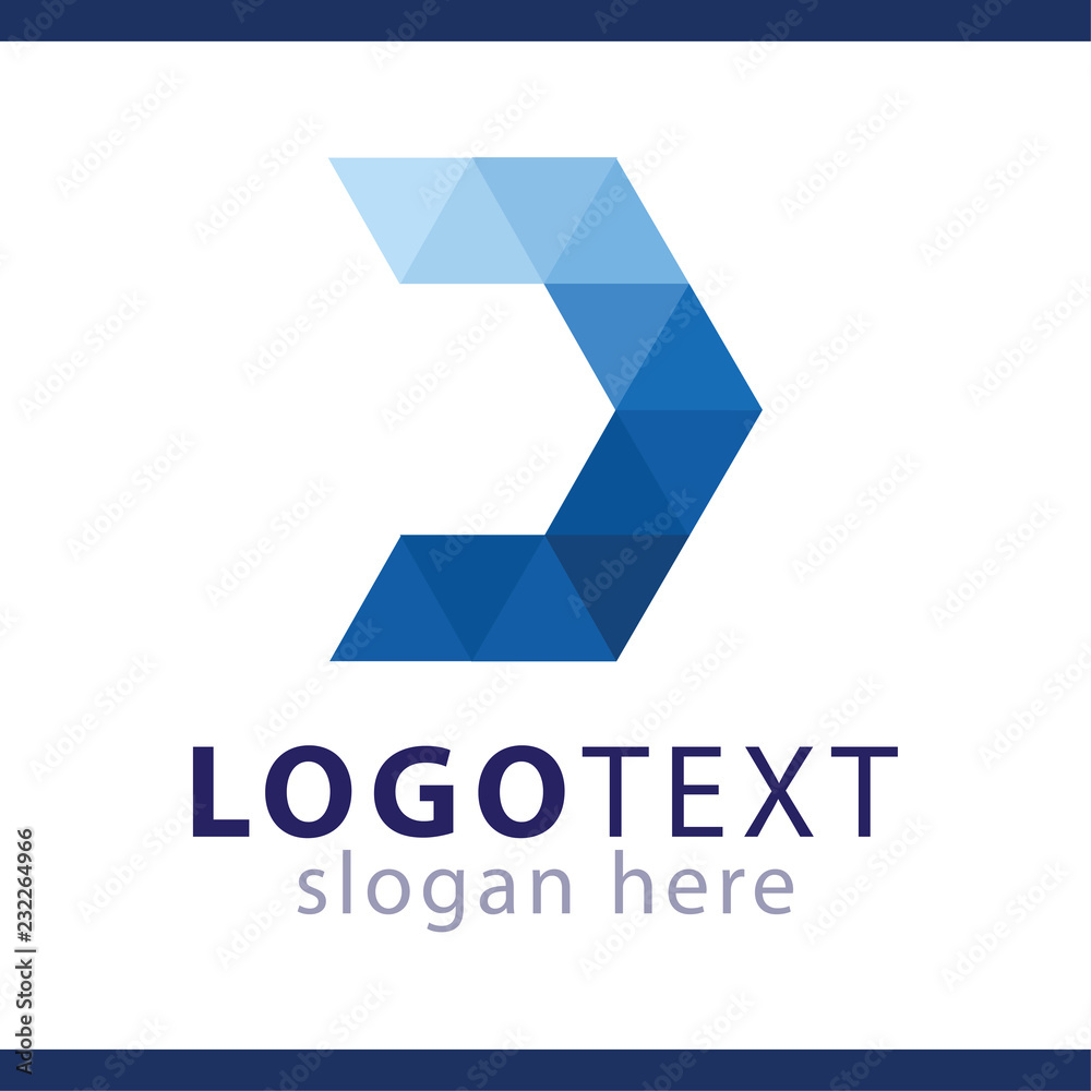Obraz premium D Letter Logo icon vector template