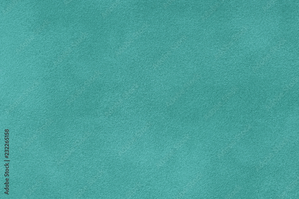 turquoise matt suede fabric closeup. Velvet texture. turquoise matt suede fabric closeup. Velvet texture.