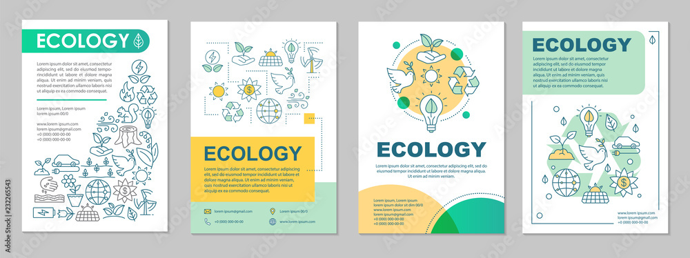 Fototapeta premium Ecology brochure template layout