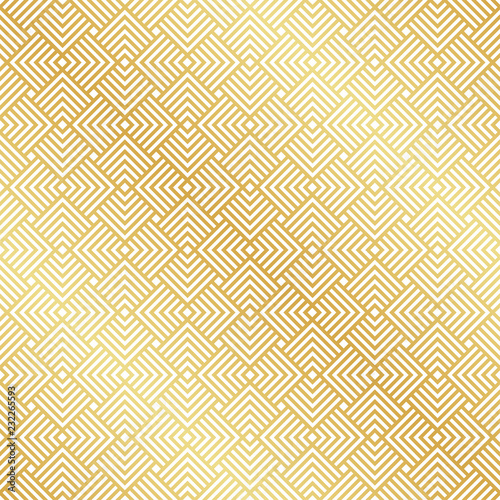 Fototapeta Naklejka Na Ścianę i Meble -  Abstract Seamless Gold Art Deco Vector Pattern