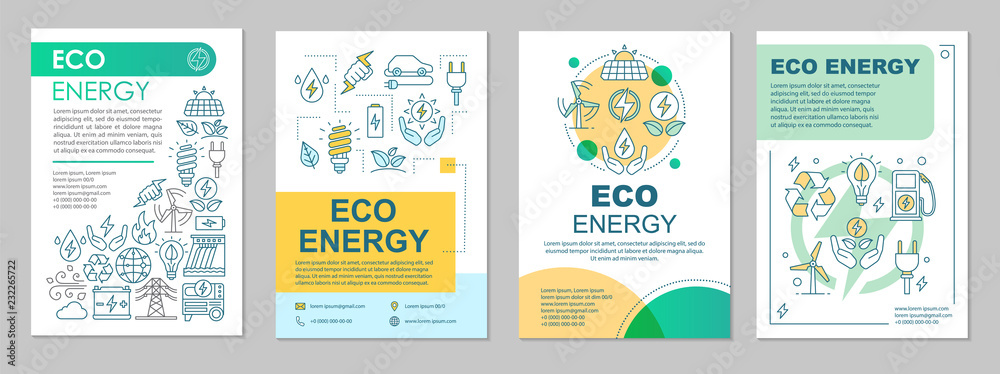 Eco energy brochure template layout