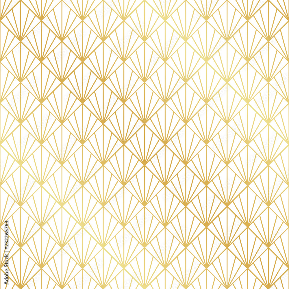 Seamless gold Art Deco pattern