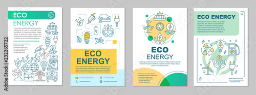 Eco energy brochure template layout
