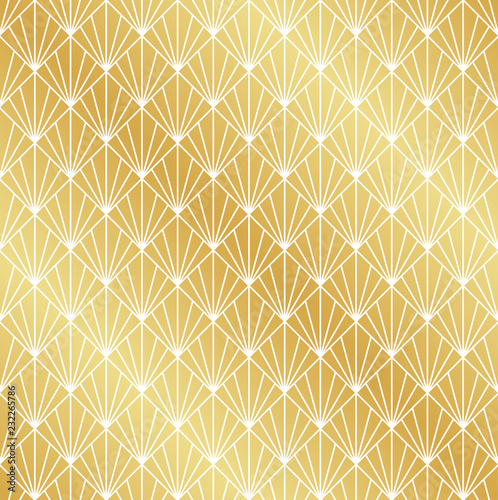 Seamless gold Art Deco pattern