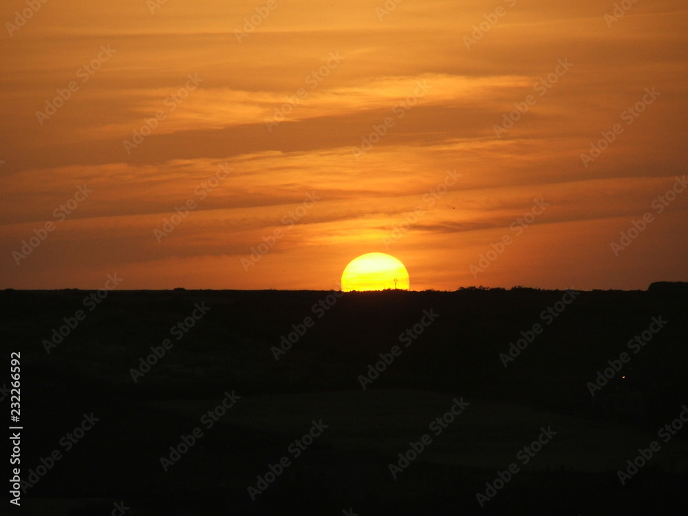 Fototapeta premium sunset over the mountaine