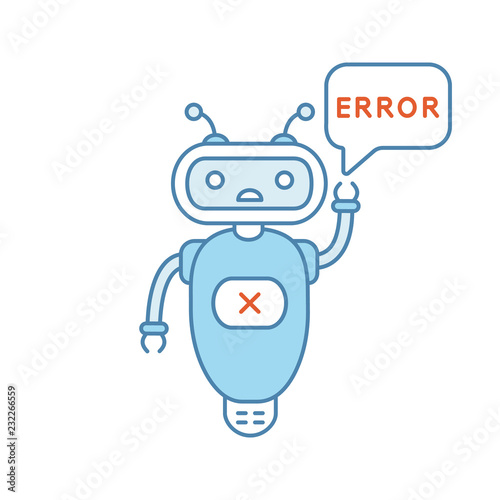 Error chatbot color icon