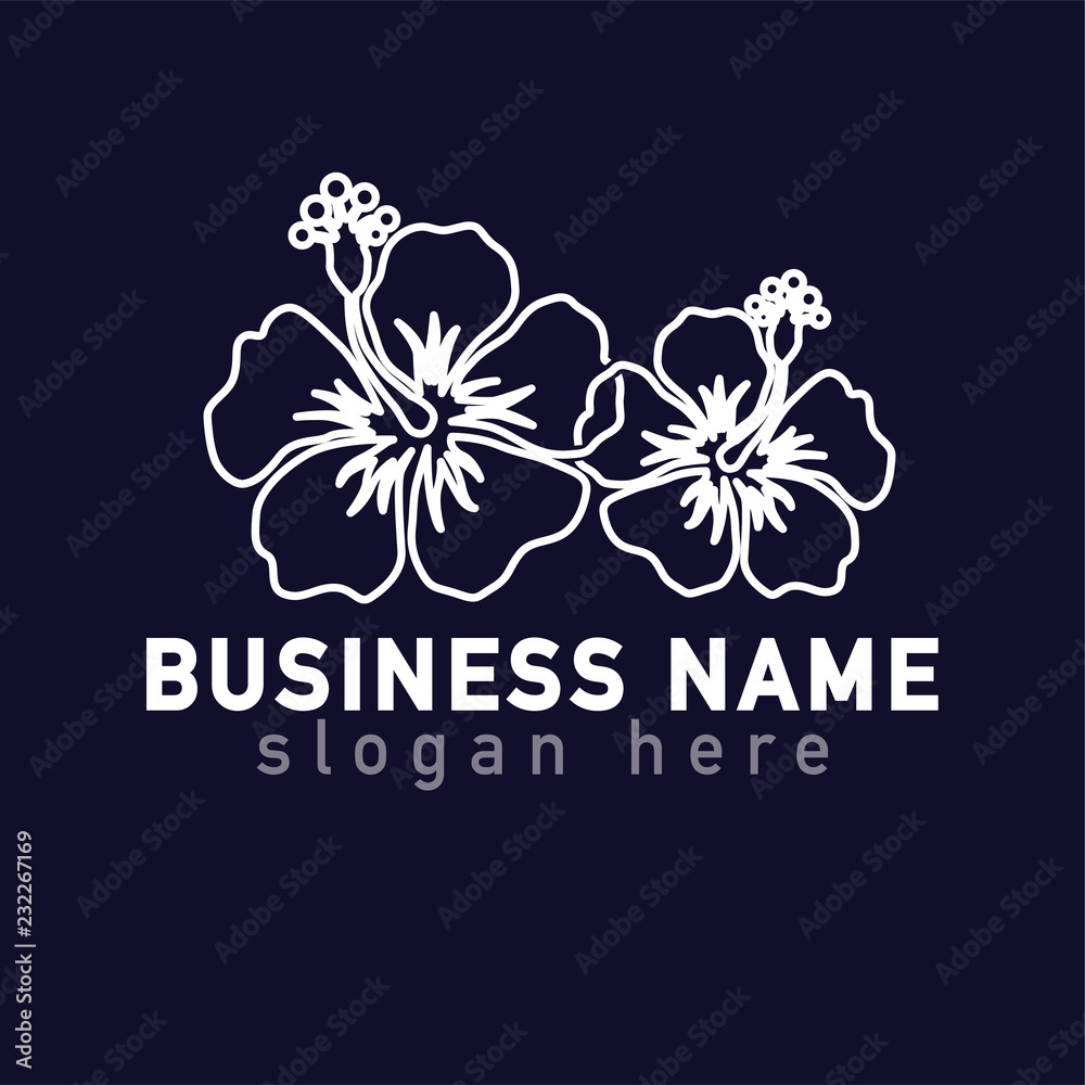 Hibiscus flower logo icon vector template Hibiscus flower logo icon vector template