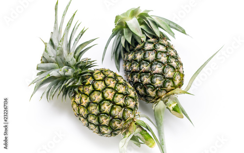 Pineapple isolated on white background  Tropical fruit