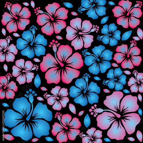 Hibiscus flower background vector