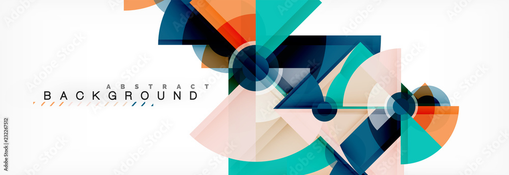 Trendy circles composition geometric background Trendy circles composition geometric background