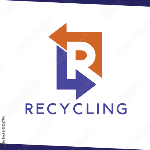 R Letter Arrow logo icon vector template © desbayy