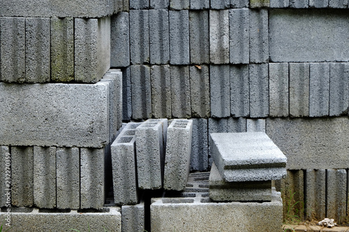 pile of cement block