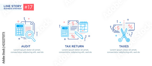 Set of illustrations concept with business concept. Workflow, growth, graphics. Business development, milestones, start-up. linear illustration Icons infographics. Landing page site print poster. Line