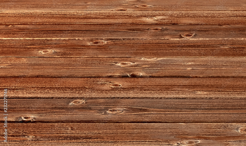 Obraz premium Top view of wood or wooden table isolated on white background
