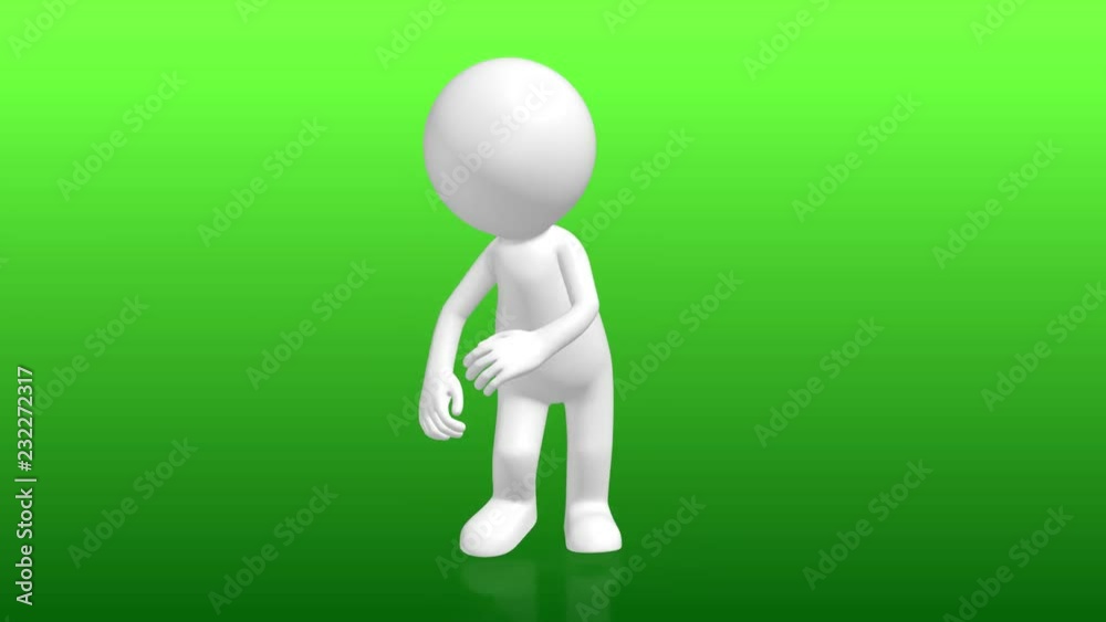 funny 3D Human character dancing the twist