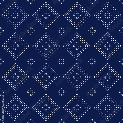 Indigo blue hand drawn vect...