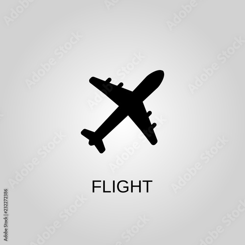 Flight icon. Flight symbol. Flat design. Stock - Vector illustration.