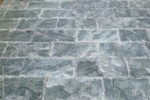 green stone floor