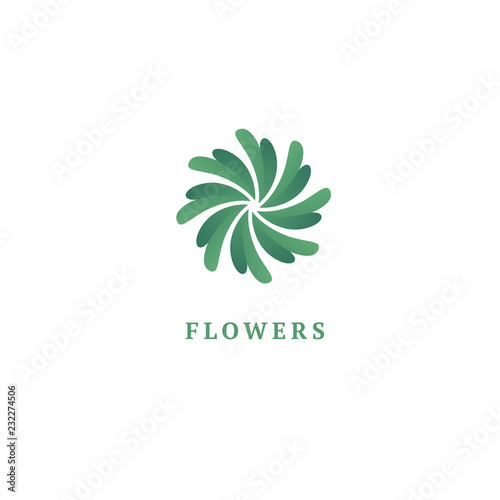 Abstract green leaf logo icon vector design. Landscape design, garden, Plant, nature and ecology vector logo. Ecology Happy life Logotype concept icon. Vector illustration, Graphic Editable Design