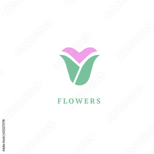 Vector luxury flower logo design. Ornate floral wedding sign. Modern simple premium design vector element. Emblem luxury beauty spa saloon, cosmetics, jewelry, flower shop, restaurant, garden.