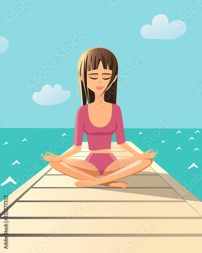 Meditation on the beach