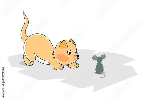 Little cat and mouse