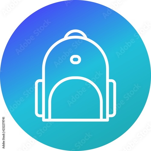 Bagpack Education Circle Gradient Icon
